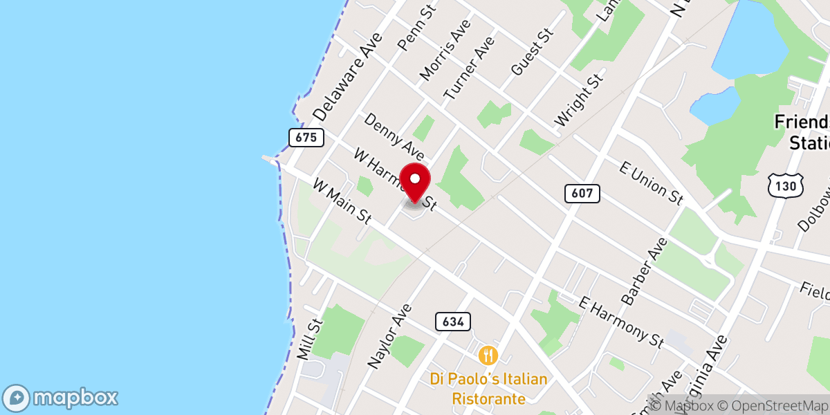 Map showing location of St Paul's United Methodist Church
