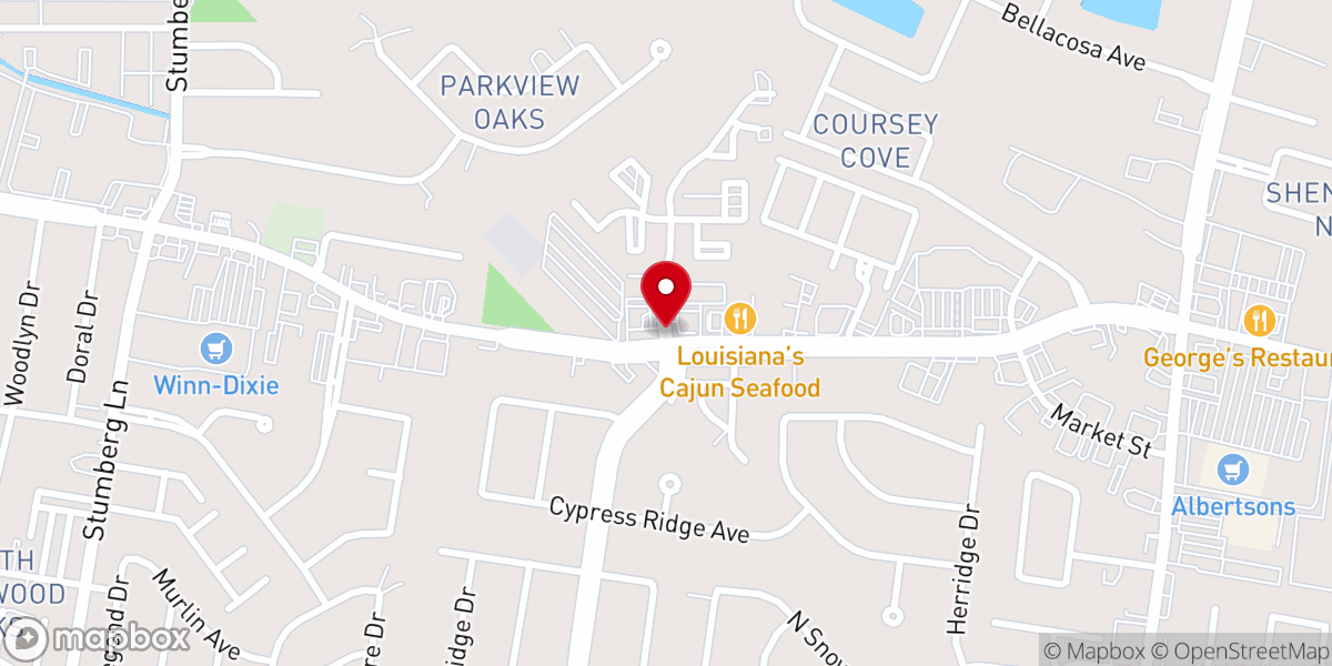 Map showing location of City Heights on Coursey Apartment Homes