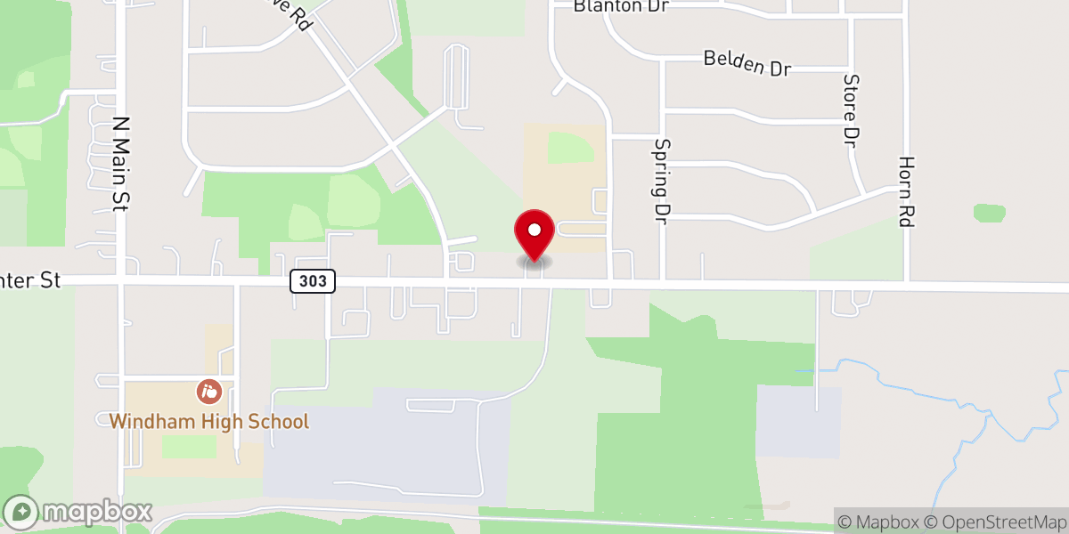 Map showing location of Church of the Nazarene