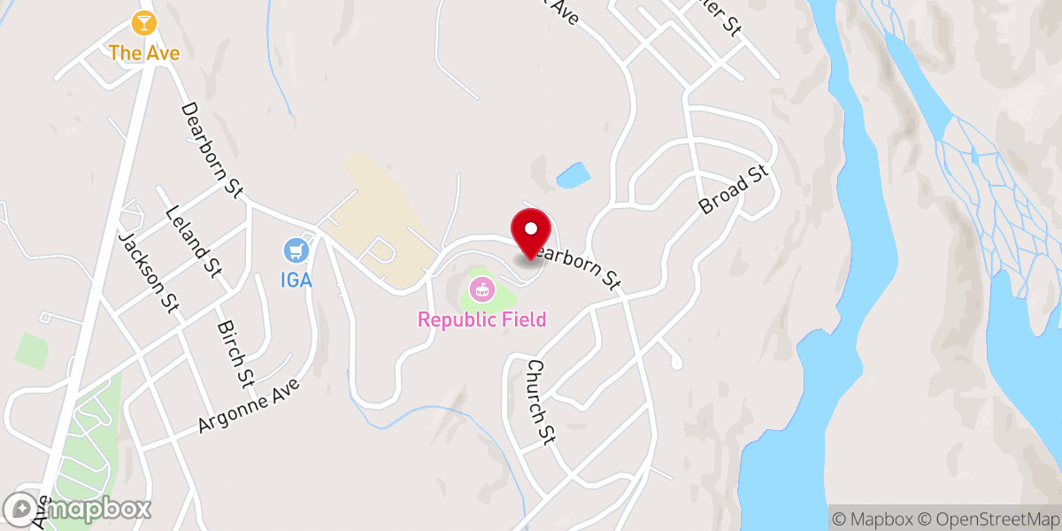 Map showing location of Great Falls Presbyterian Church