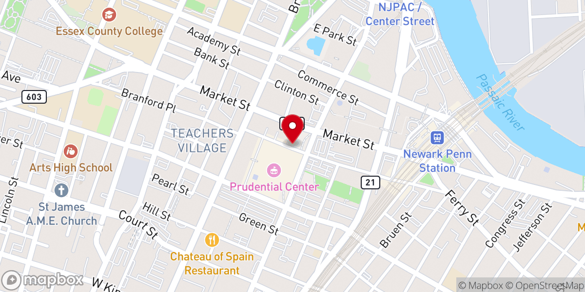 Map showing location of V1 Church - New Jersey