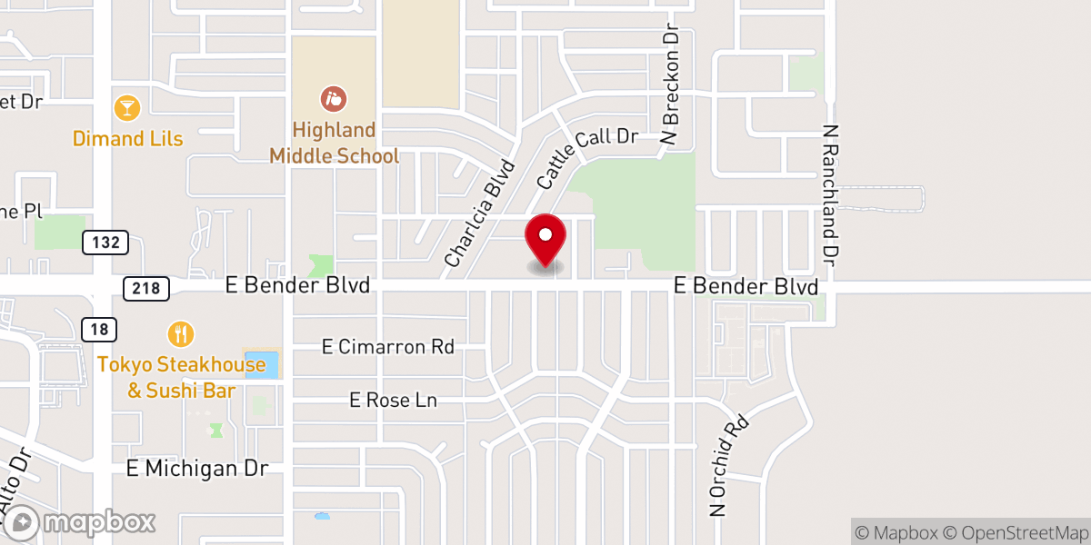Map showing location of Church At Hobbs