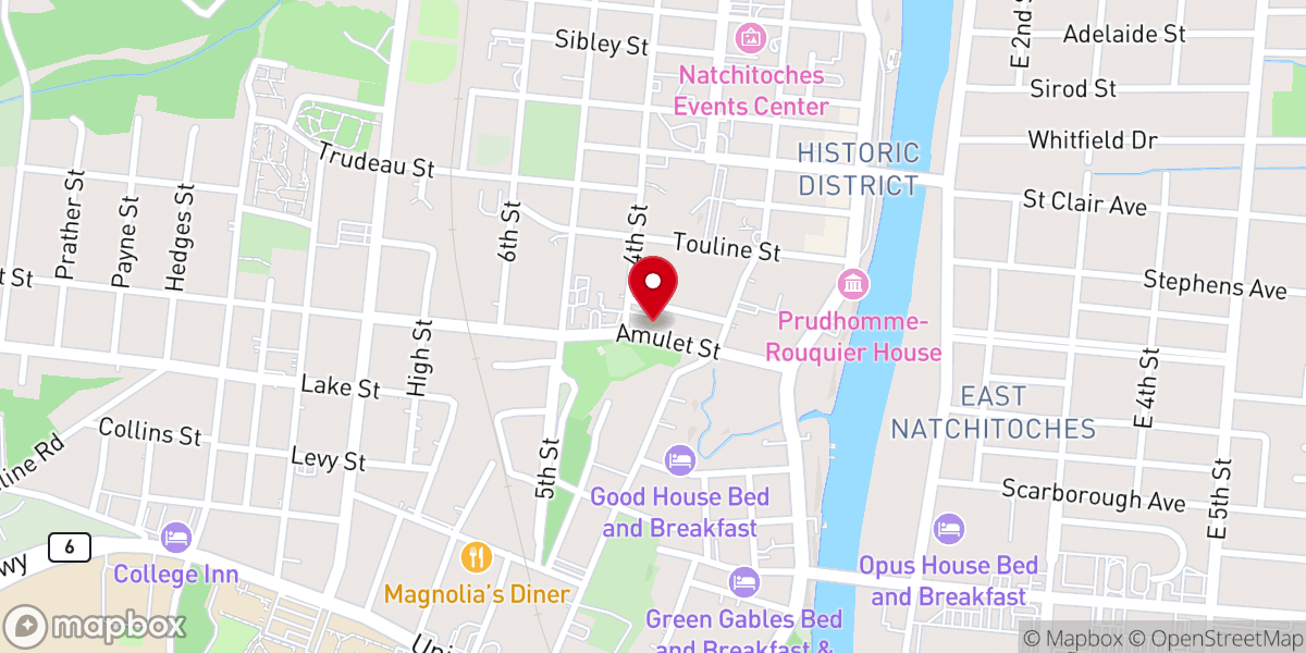 Map showing location of Natchitoches City Court