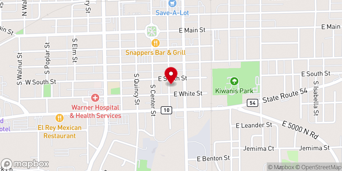 Map showing location of Calvary United Pentecostal Church