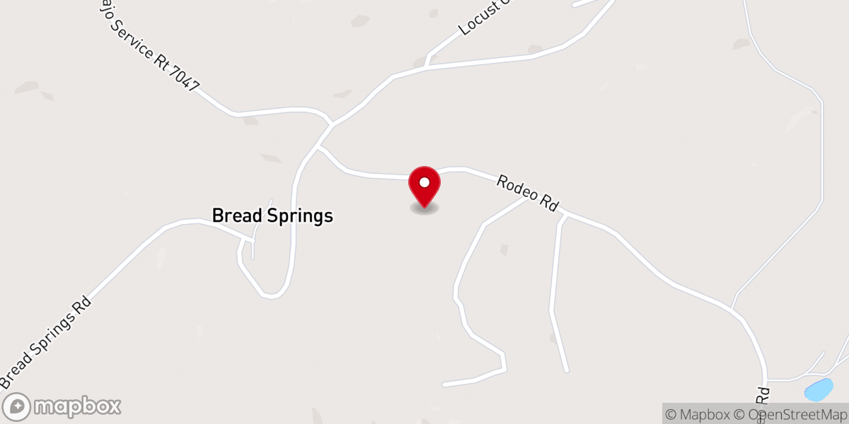 Map showing location of Bááh Háálí (Breadsprings) Church of God Holiness