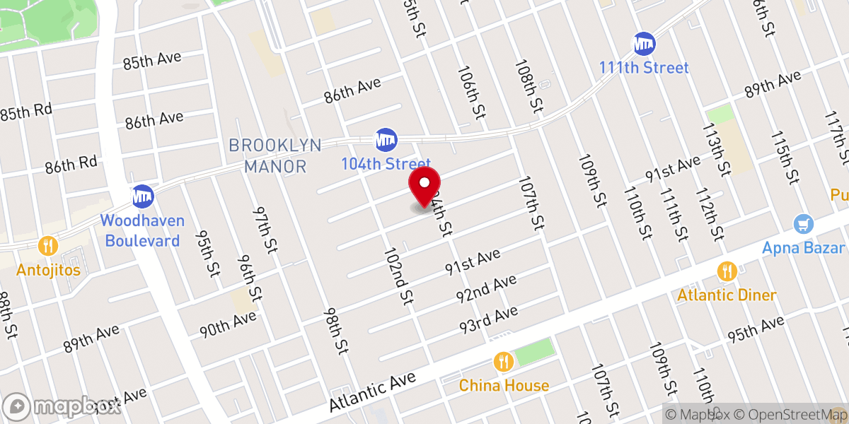 Map showing location of Pilgrim Congregational Church Richmond Hill, NY