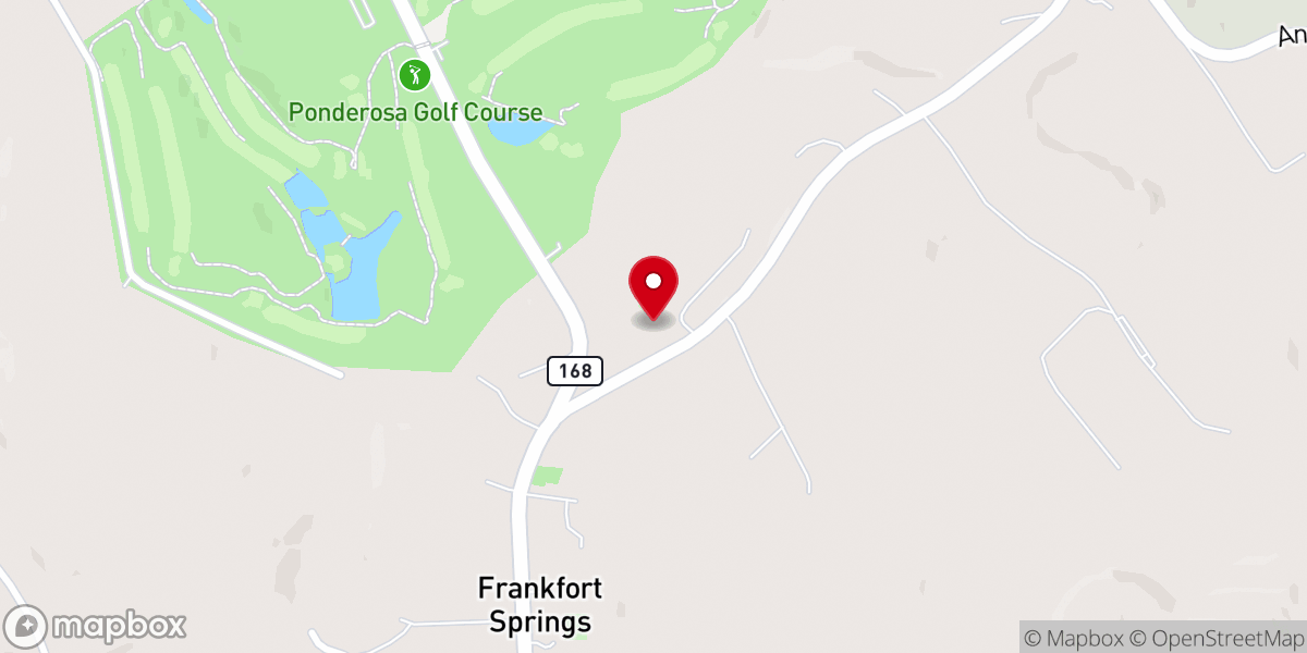 Map showing location of Frankfort Presbyterian