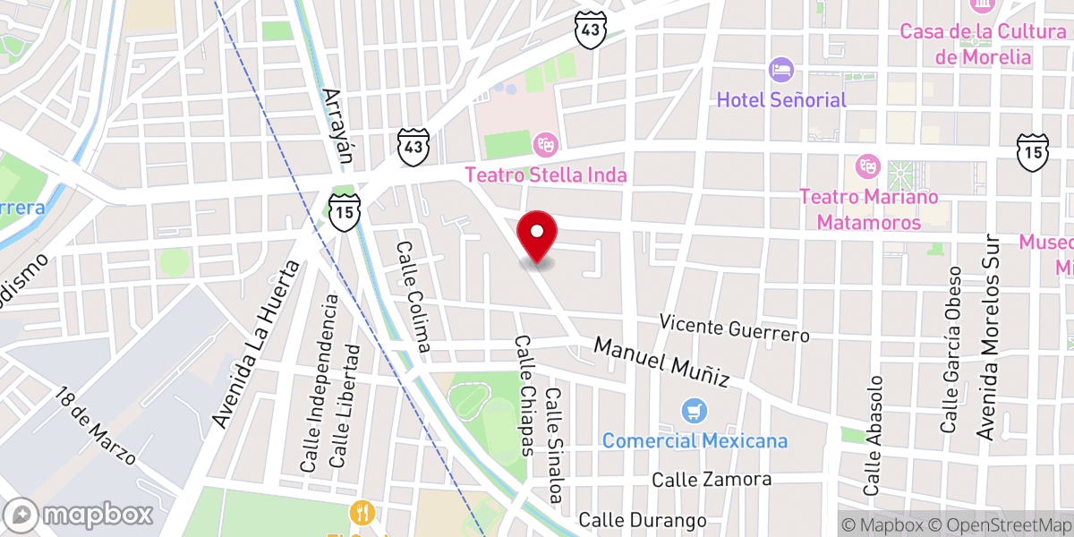 Map showing location of Templo Evangelico Pentecostes Maranatha MIEPI