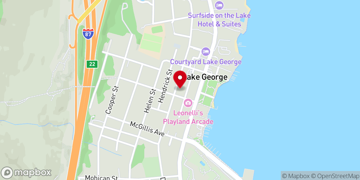Map showing location of St. James' Episcopal