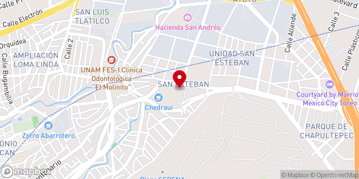 Map showing location of Parroquia de San Esteban Protomártir