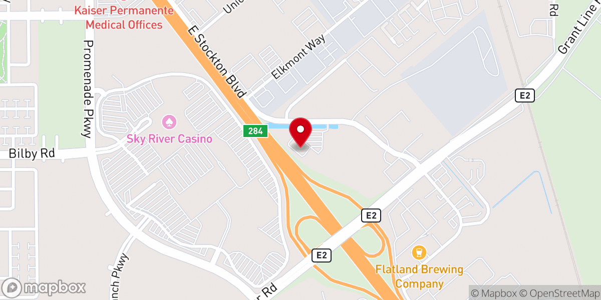 Map showing location of S.E.S. Portuguese Hall of Elk Grove