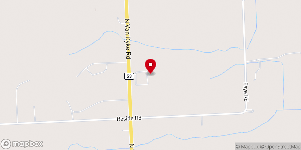 Map showing location of North Goodland Baptist Church