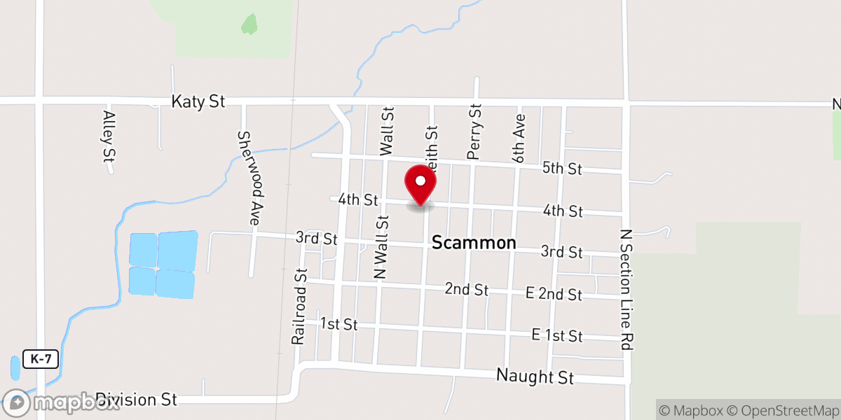 Map showing location of St Bridget's Catholic Church