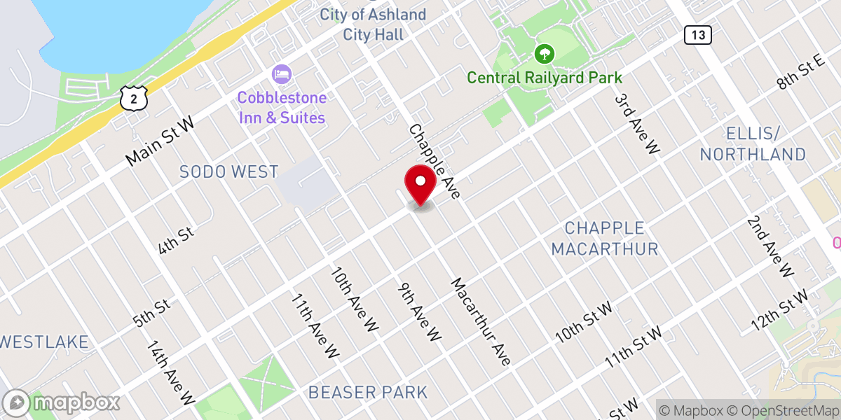 Map showing location of First Covenant Church