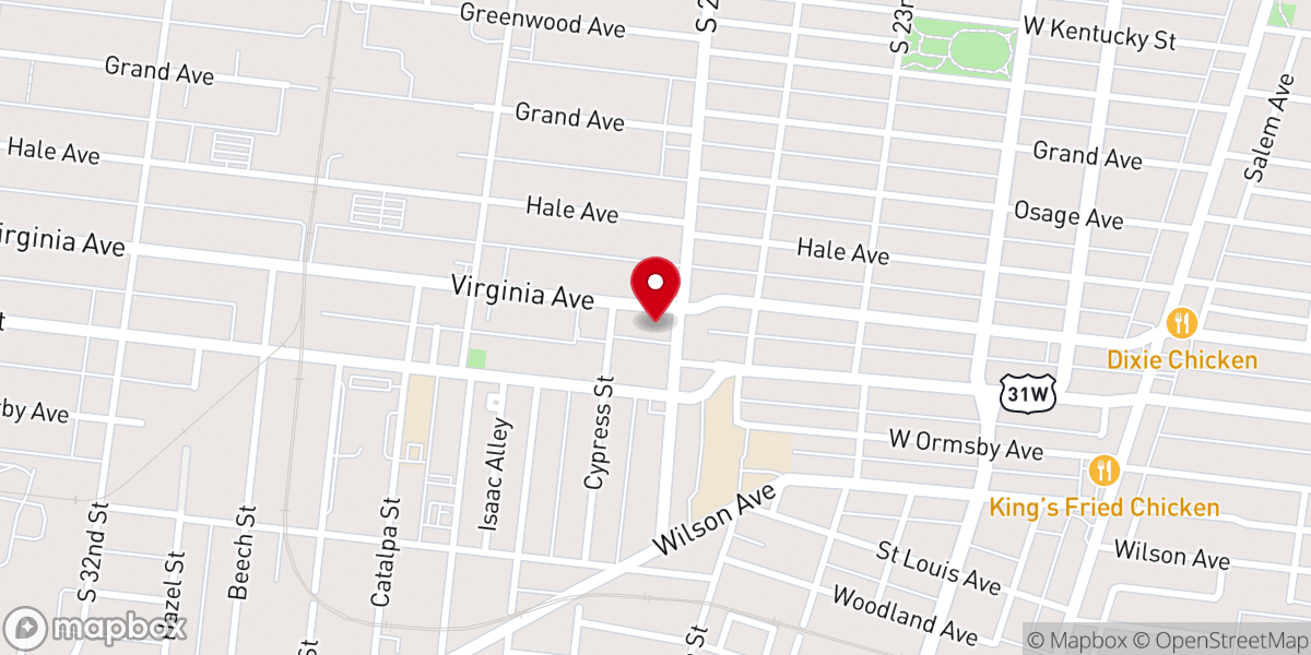 Map showing location of Pleasant View Missionary Baptist Church