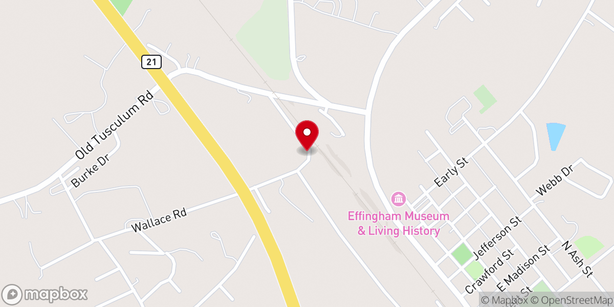 Map showing location of Saint Mathews Church