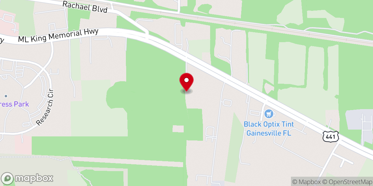 Map showing location of Calvary Baptist Church