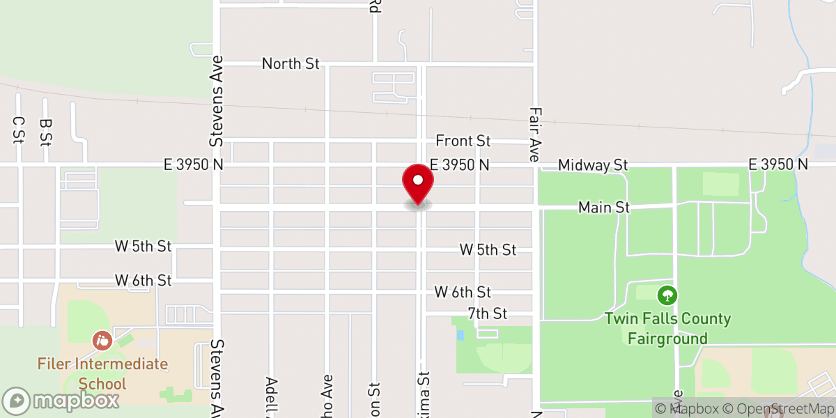 Map showing location of Filer