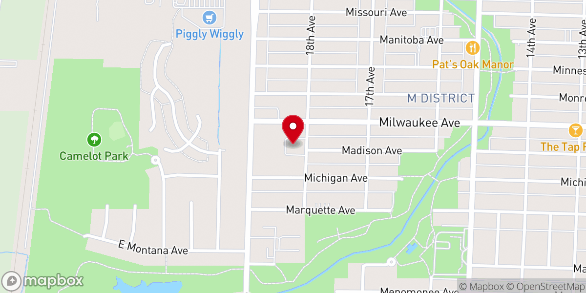 Map showing location of St. Lukes United Church of Christ