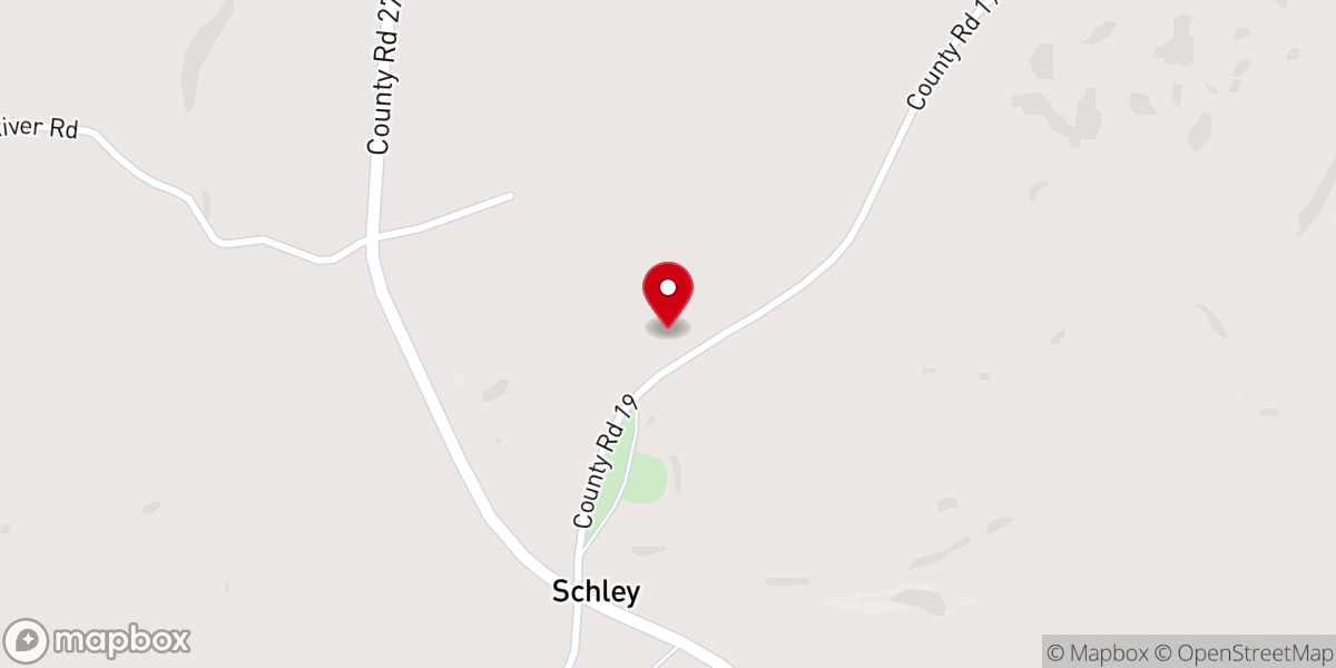 Map showing location of Proctor Creek Church
