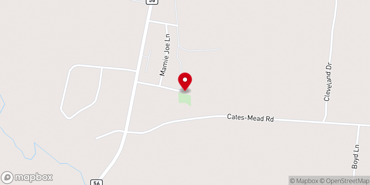 Map showing location of Rays Bridge Church