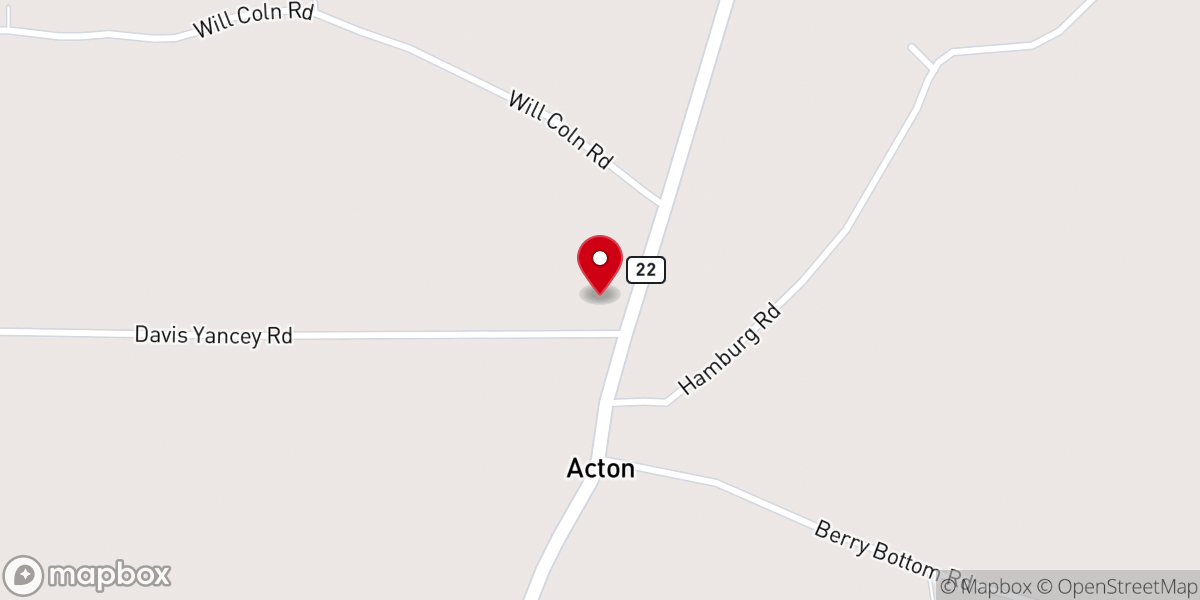 Map showing location of Acton Church of Christ