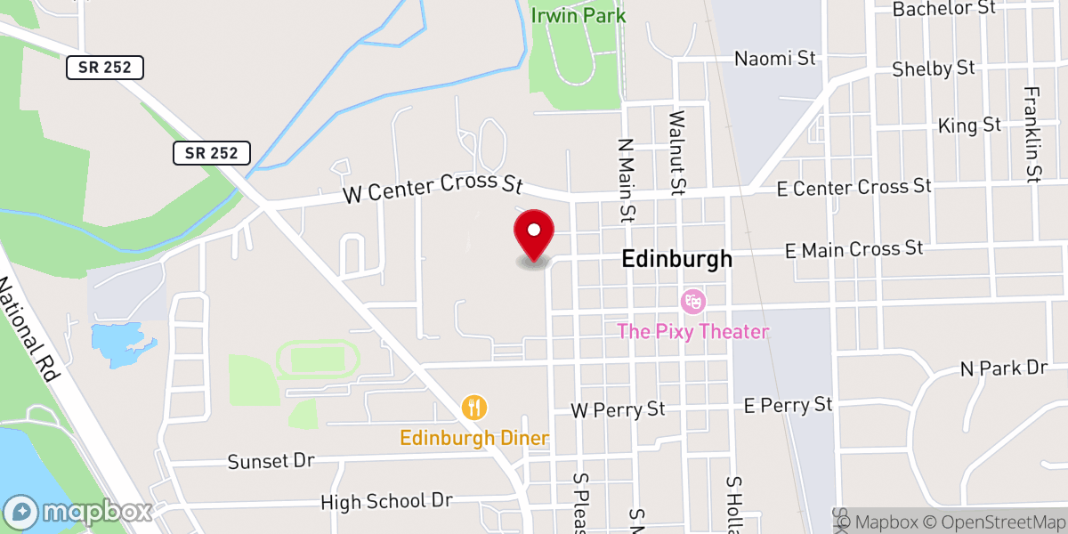Map showing location of Holy Trinity Catholic Church