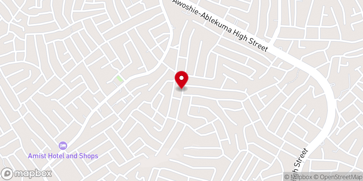 Map showing location of St. Clare of Assisi Catholic Church, Agape-Ablekuma