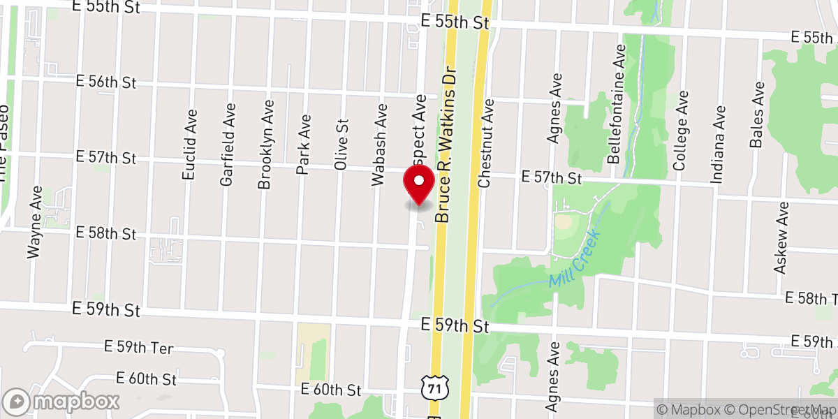 Map showing location of Greater Faith Missionary Baptist Church