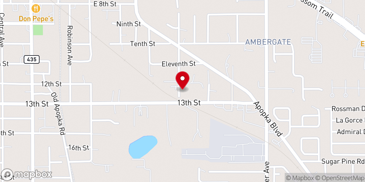 Map showing location of Apopka Franco Haitian Sda Church