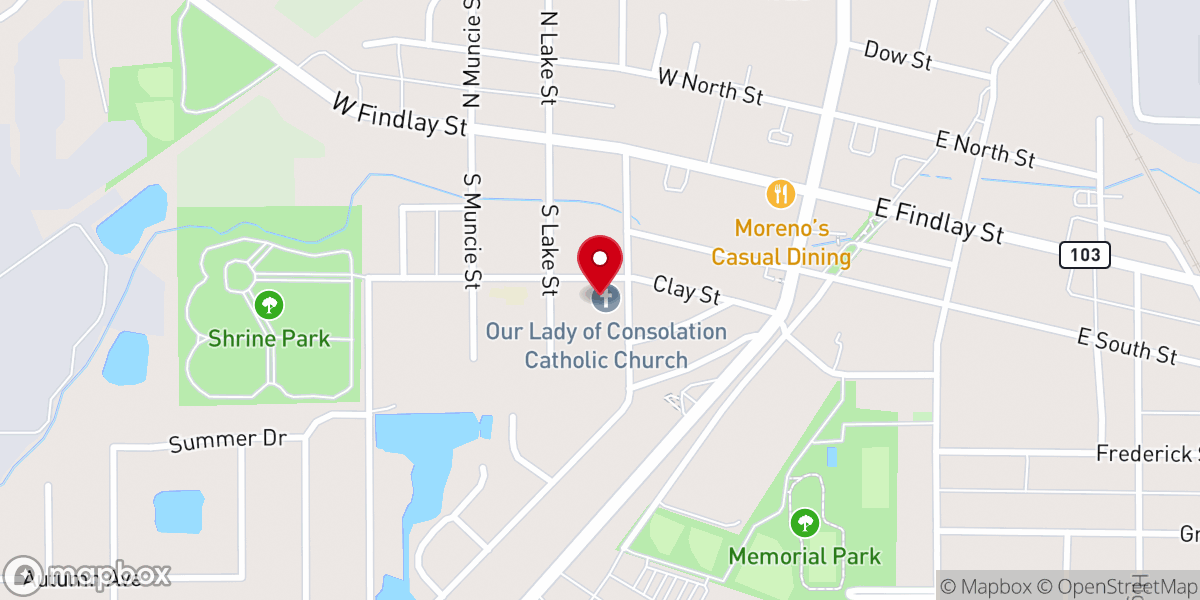 Map showing location of Our Lady of Consolation Catholic Church