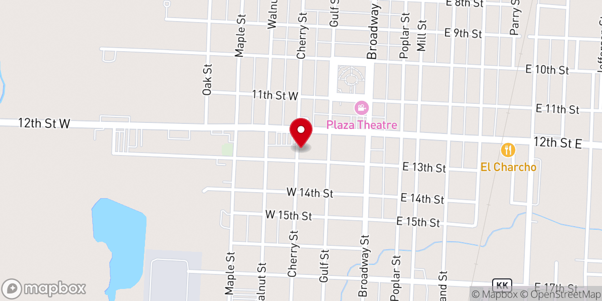 Map showing location of The Grind Coffee Shop