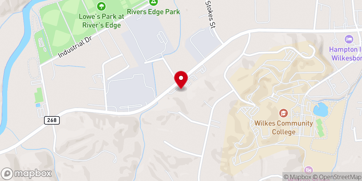 Map showing location of Brushy Mountain Baptist Association