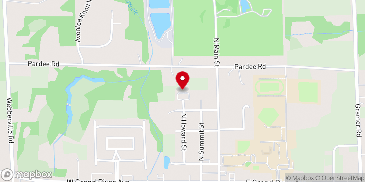 Map showing location of Calvary Church