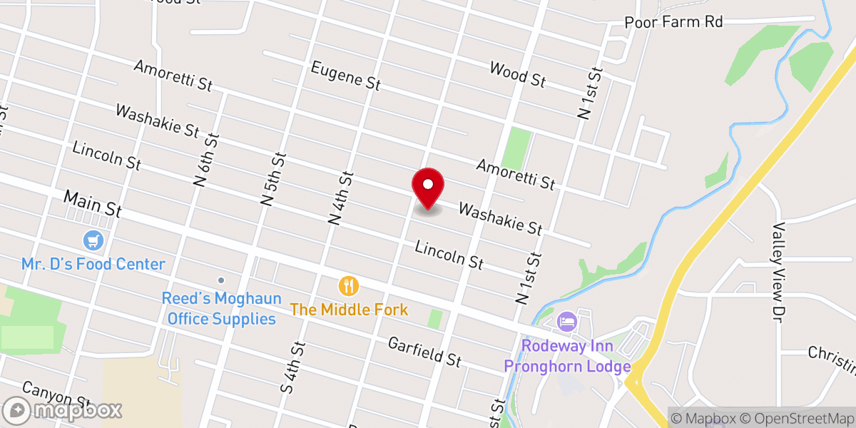 Map showing location of Lander United Methodist Church