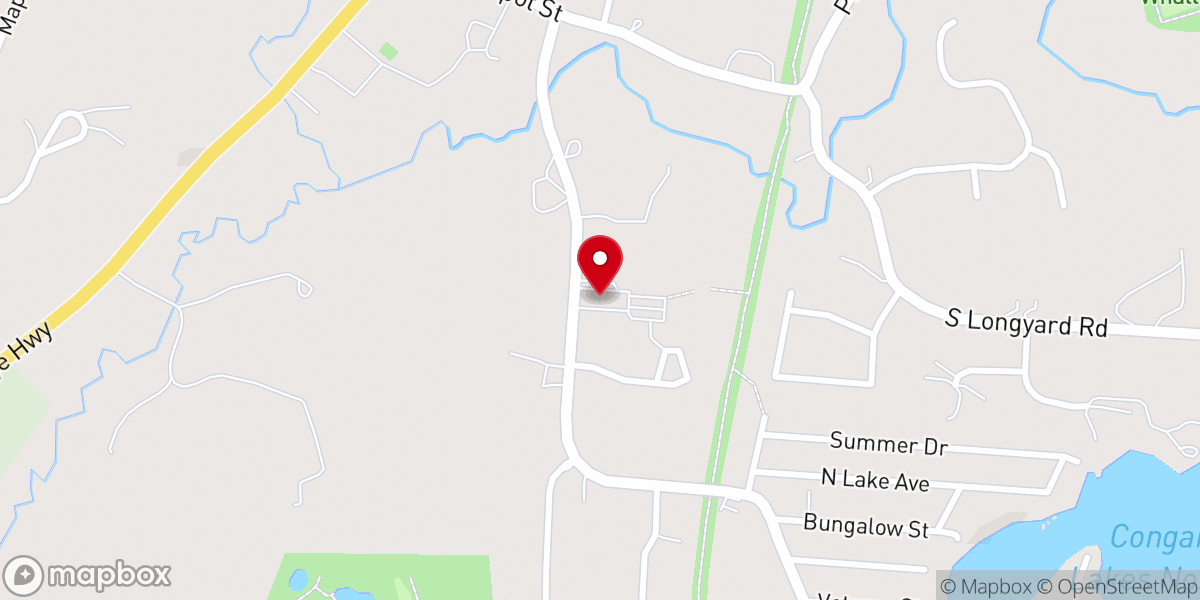 Map showing location of Our Lady of the Lake Church
