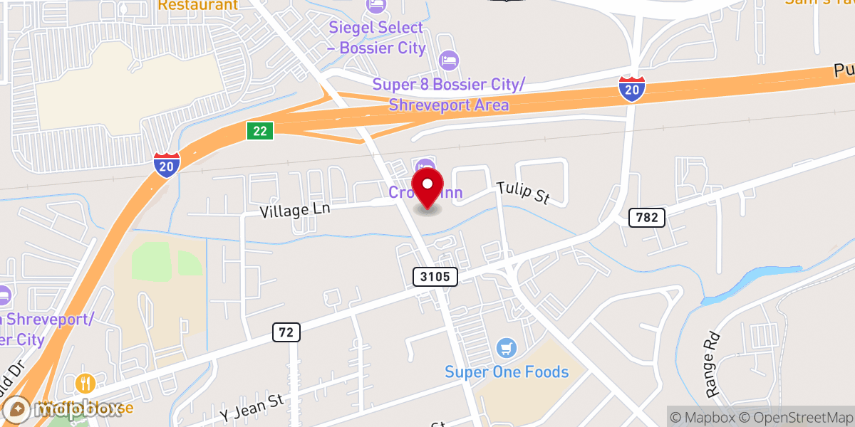 Map showing location of Trinity Presbyterian Church