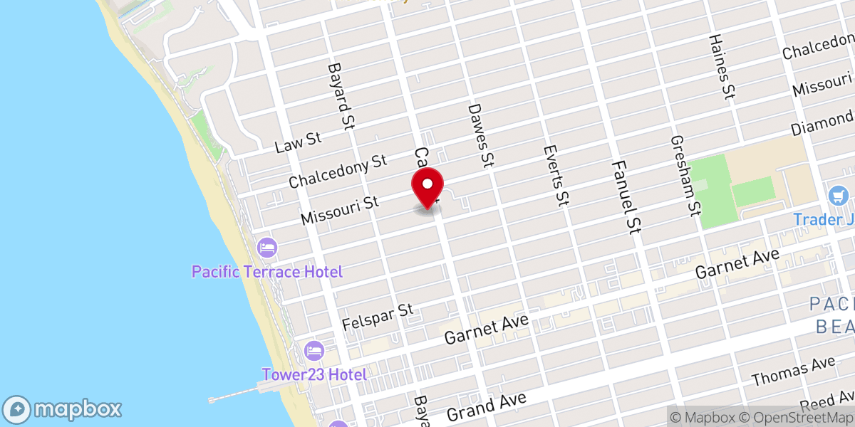 Map showing location of Pacific Beach – La Jolla Chapel