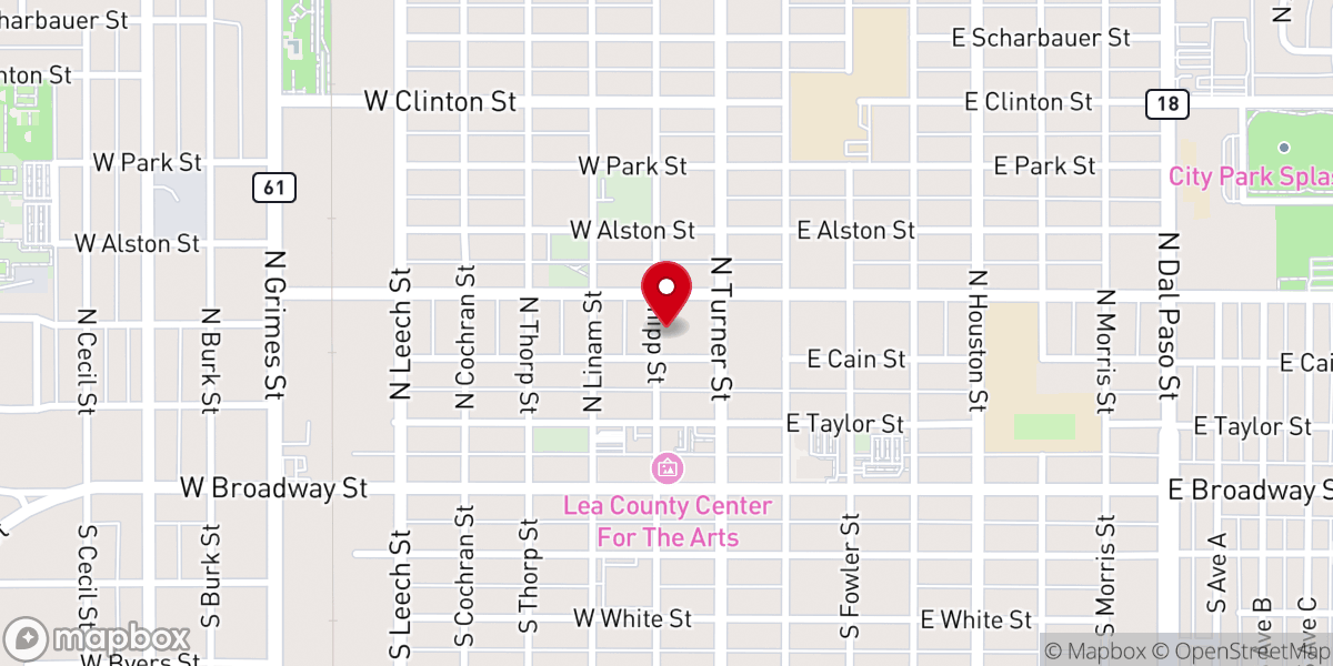 Map showing location of United Way-Lea County