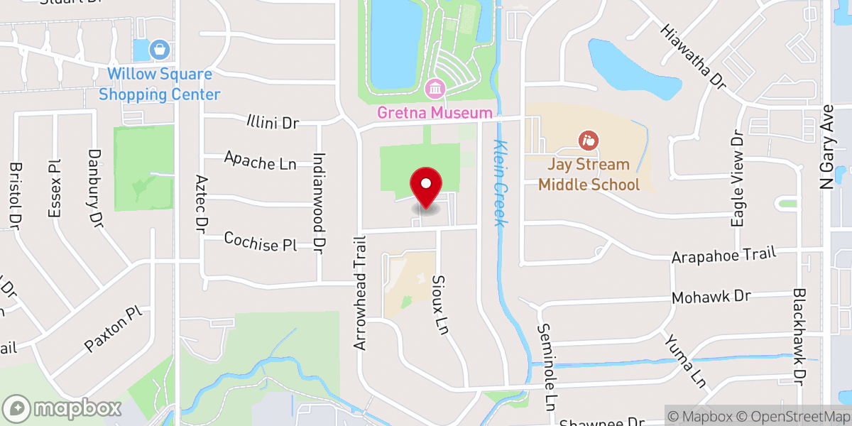 Map showing location of St Luke Catholic Church