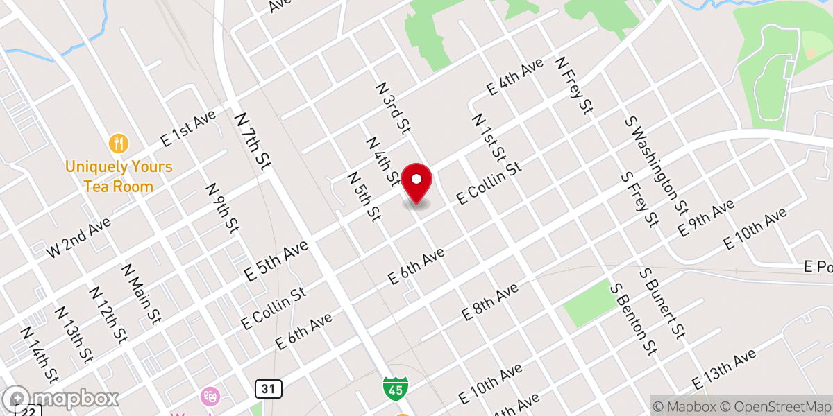 Map showing location of Bethel AME Church