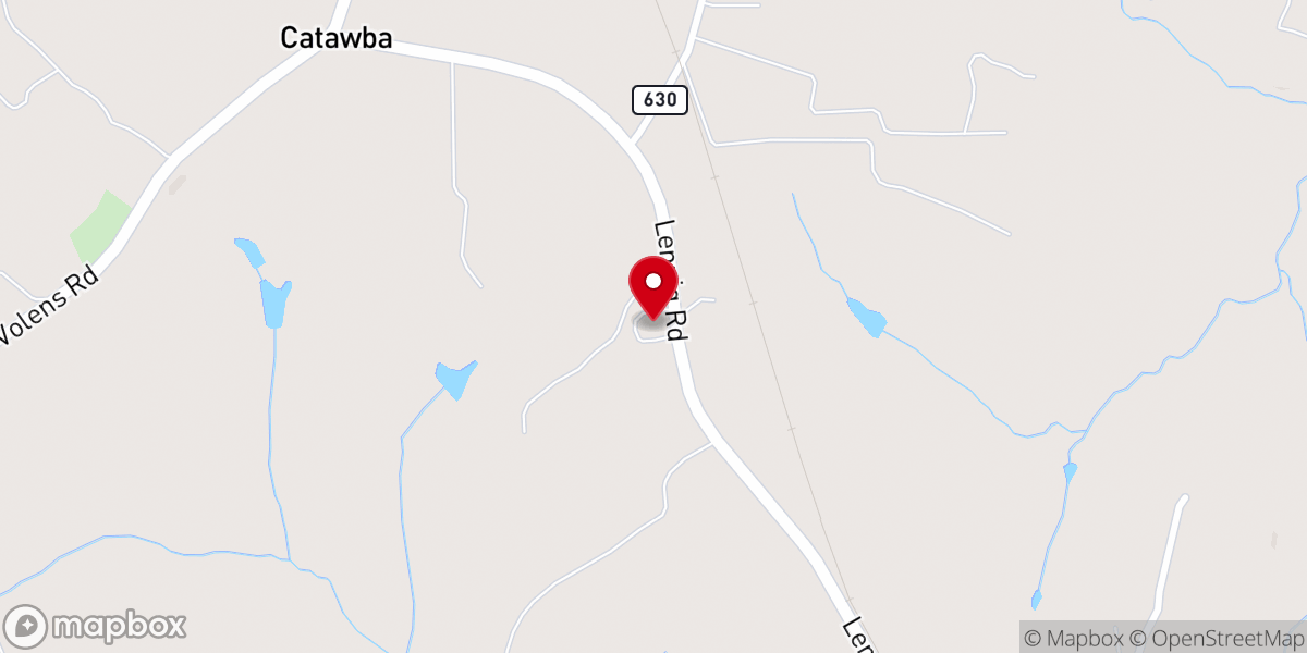 Map showing location of Sunflower Baptist Church