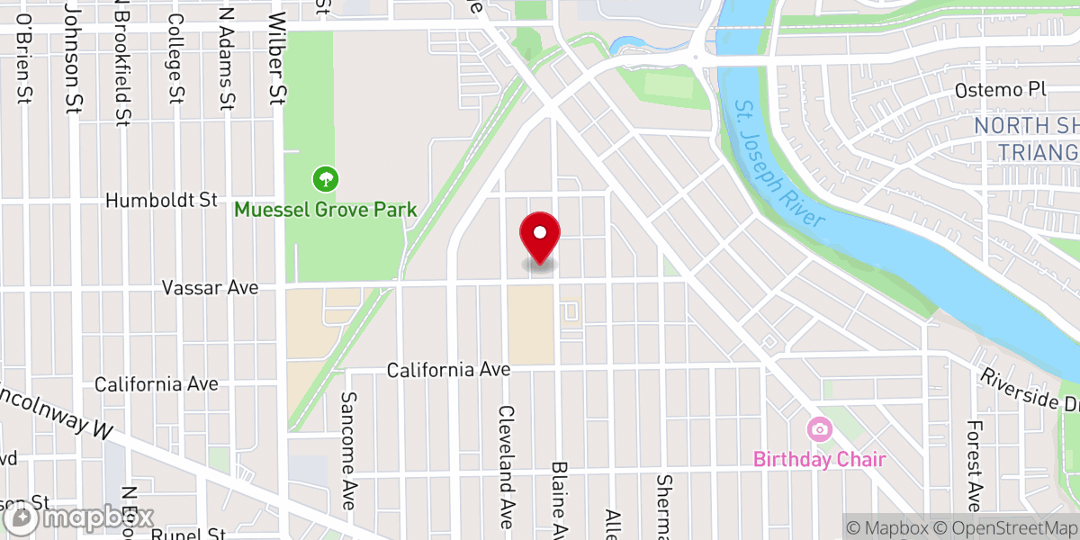 Map showing location of Grace AME Zion Church