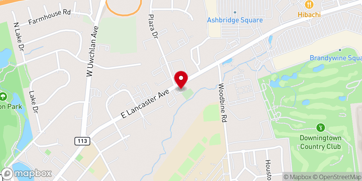 Map showing location of Downingtown Friends Meeting House