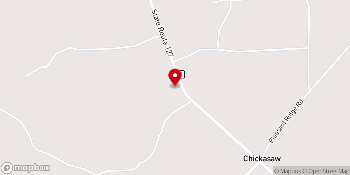 Map showing location of Chickasaw Free Methodist Church
