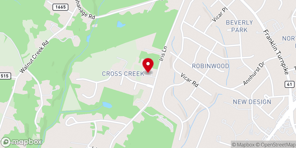 Map showing location of New Testament Baptist Church