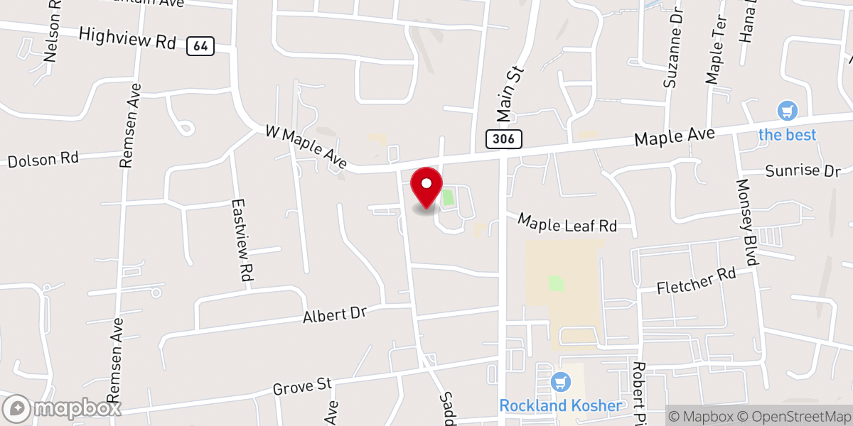 Map showing location of Congregation Zichron Menachem Inc