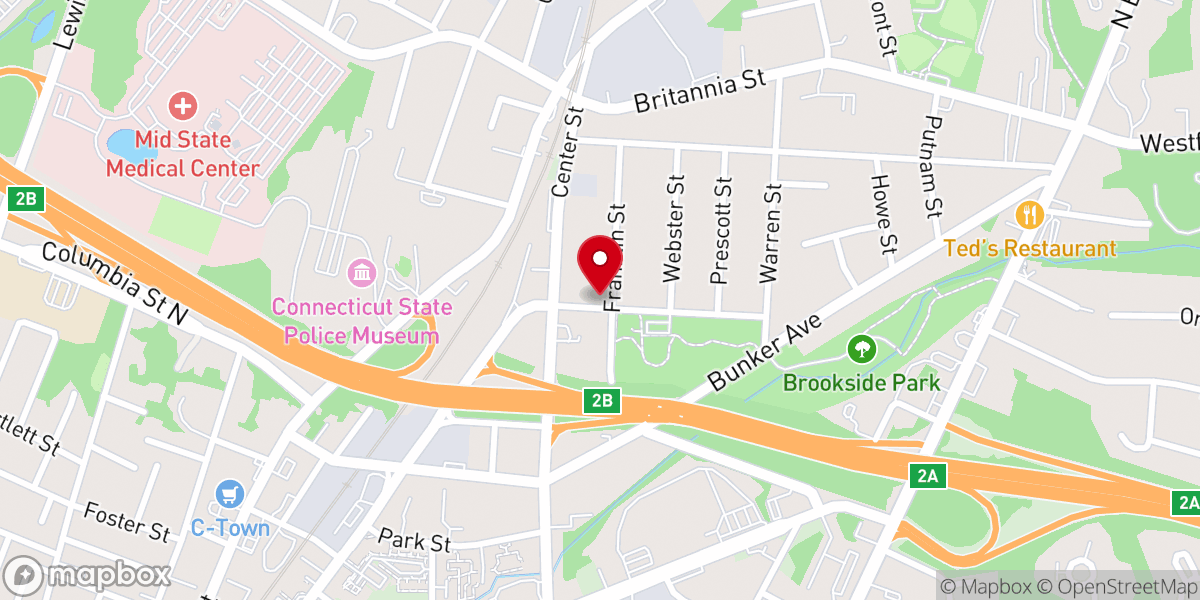 Map showing location of Mount Hebron Baptist Church