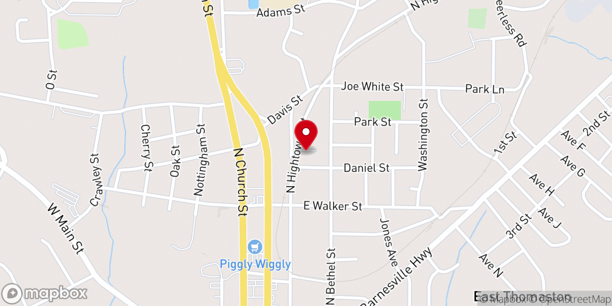 Map showing location of Macedonia Baptist Church