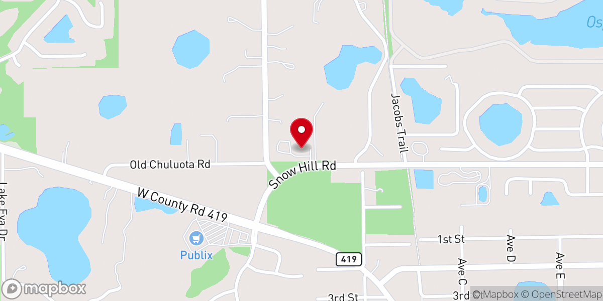 Map showing location of Cornerstone Church Orlando